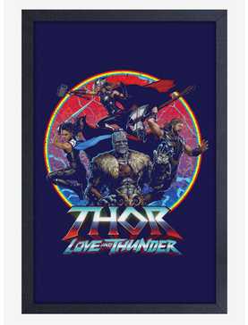 Marvel Thor Love And Thunder Squad Framed Wood Wall Art, , hi-res