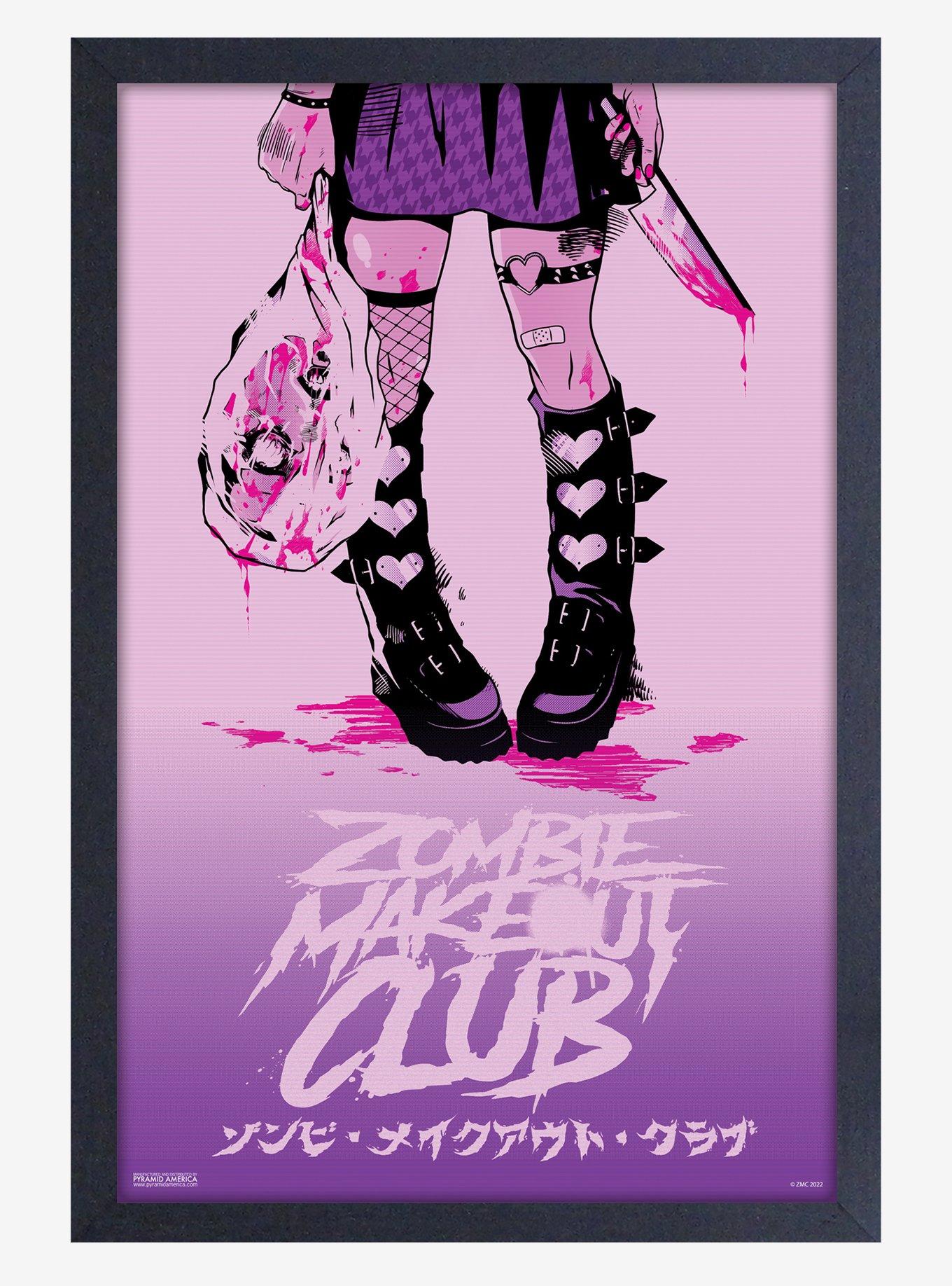Zombie Makeout Club Bloody Knife Framed Wood Wall Art