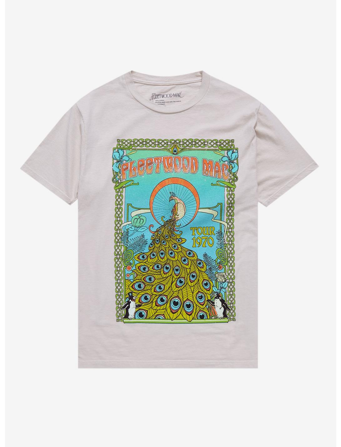 Fleetwood Mac Peacock Tour Boyfriend Fit Girls T-Shirt, NATURAL, hi-res