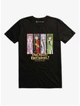 Double Decker! 4 Character Panel T-Shirt, BLACK, hi-res