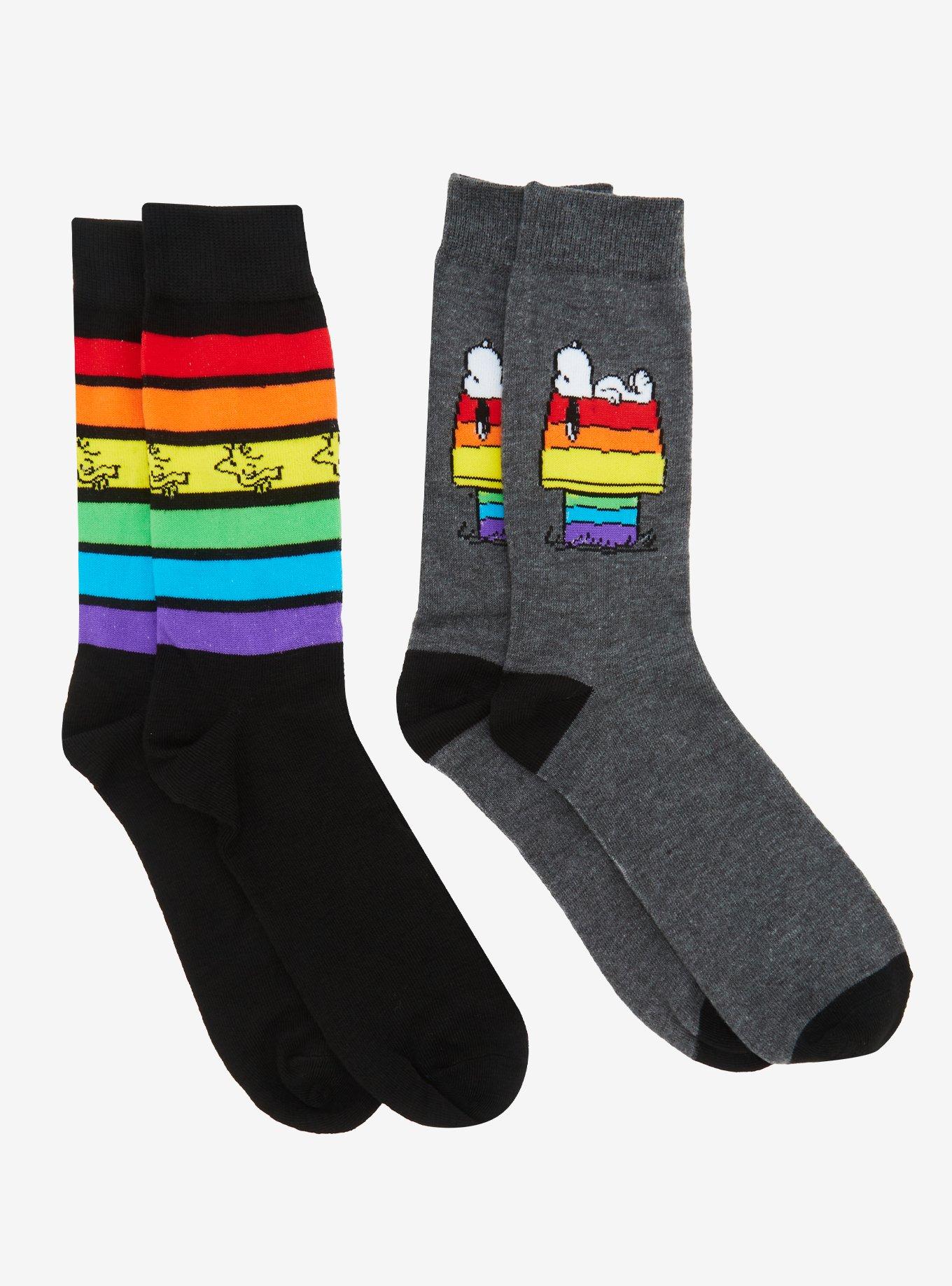 Peanuts Snoopy Pride Crew Socks 2 Pair, , hi-res