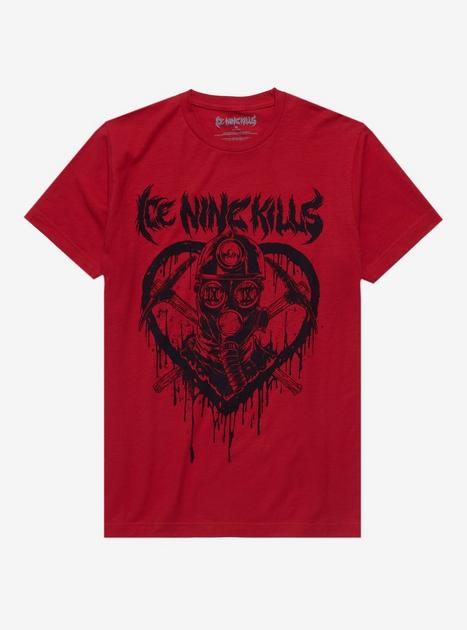 Ice Nine Kills Pick Axe Heart Boyfriend Fit Girls T-Shirt | Hot Topic