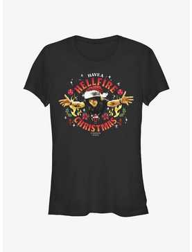 Stranger Things Hellfire Christmas Santa Eddie Girls T-Shirt, , hi-res