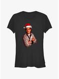 Stranger Things Santa Steve Girls T-Shirt, BLACK, hi-res