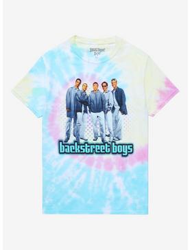 Backstreet Boys Group Photo Pastel Tie-Dye Boyfriend Fit Girls T-Shirt, , hi-res