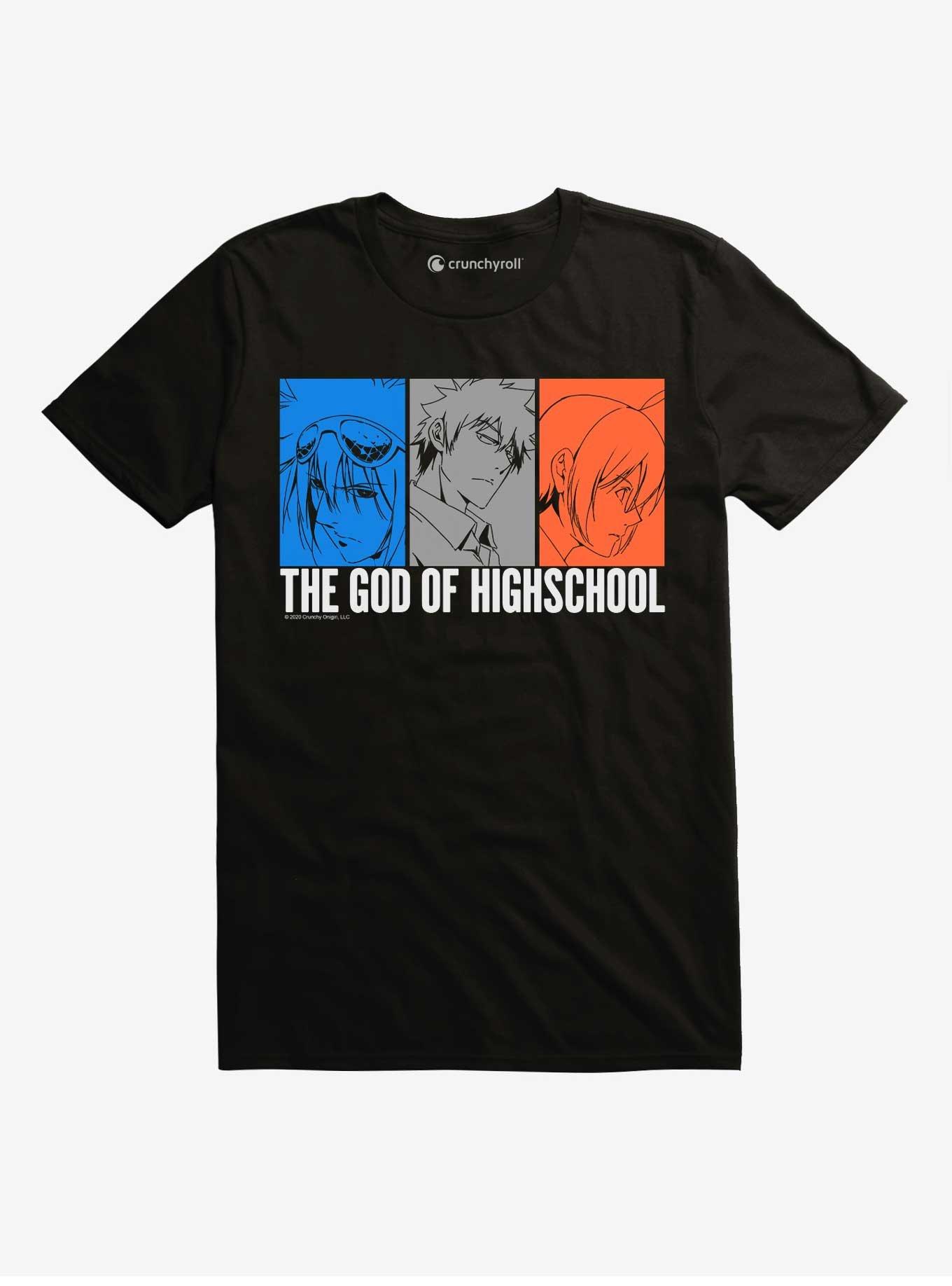 The God Of High School Character Panels T-Shirt, BLACK, hi-res