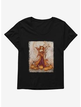 Pumpkin Queen Womens T-Shirt Plus Size by Amy Brown, , hi-res