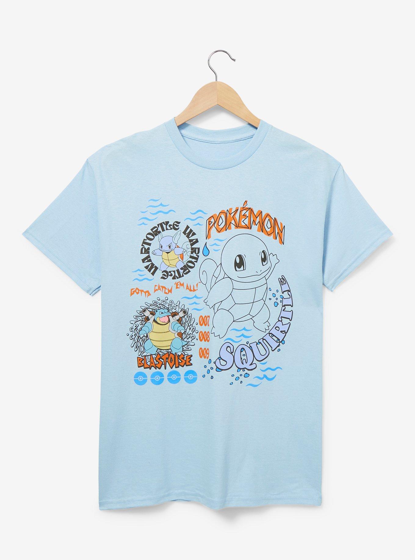 Pokémon Squirtle Evolutions Women’s T-Shirt  - BoxLunch Exclusive, LIGHT BLUE, hi-res