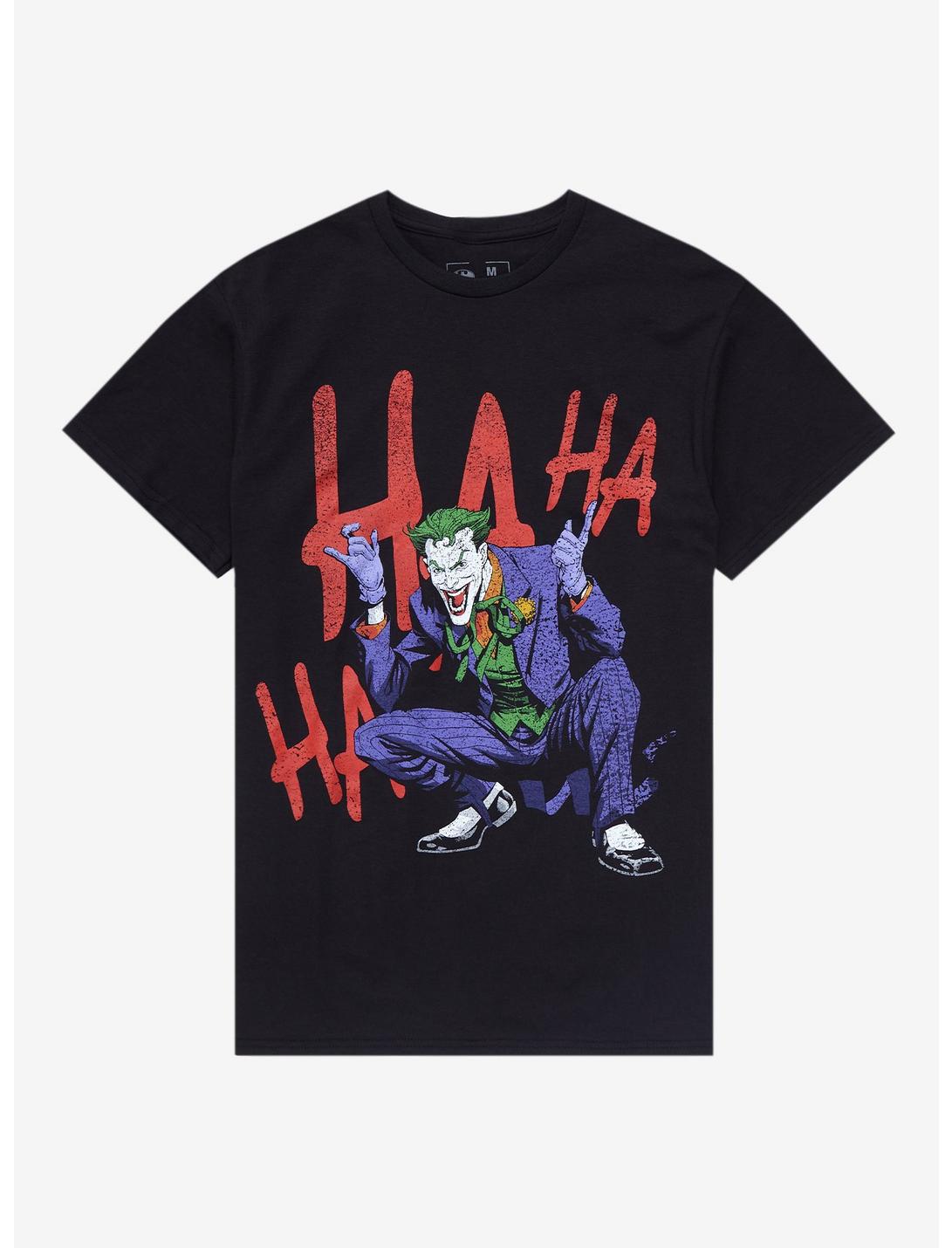 DC Comics Batman The Joker Laughing T-Shirt, BLACK, hi-res