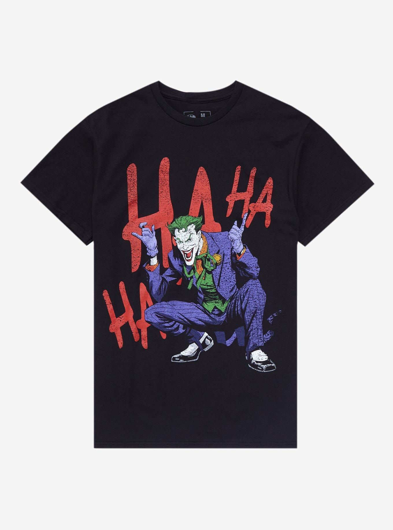 DC Comics Batman The Joker Laughing T-Shirt, BLACK, hi-res