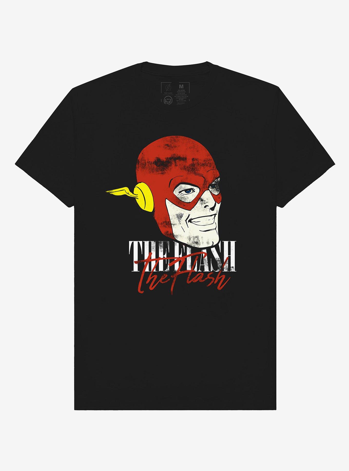 DC Comics The Flash Profile T-Shirt By CVLA, BLACK, hi-res
