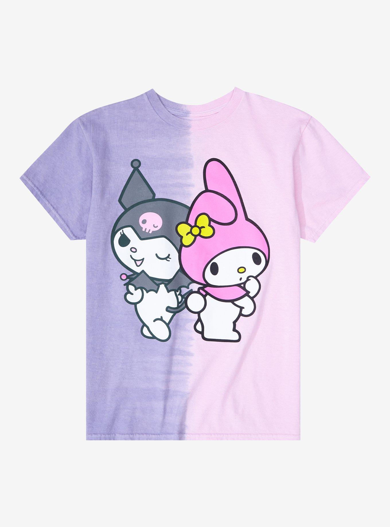 Sanrio Kuromi and My Melody Split Dye T-Shirt - BoxLunch Exclusive ...