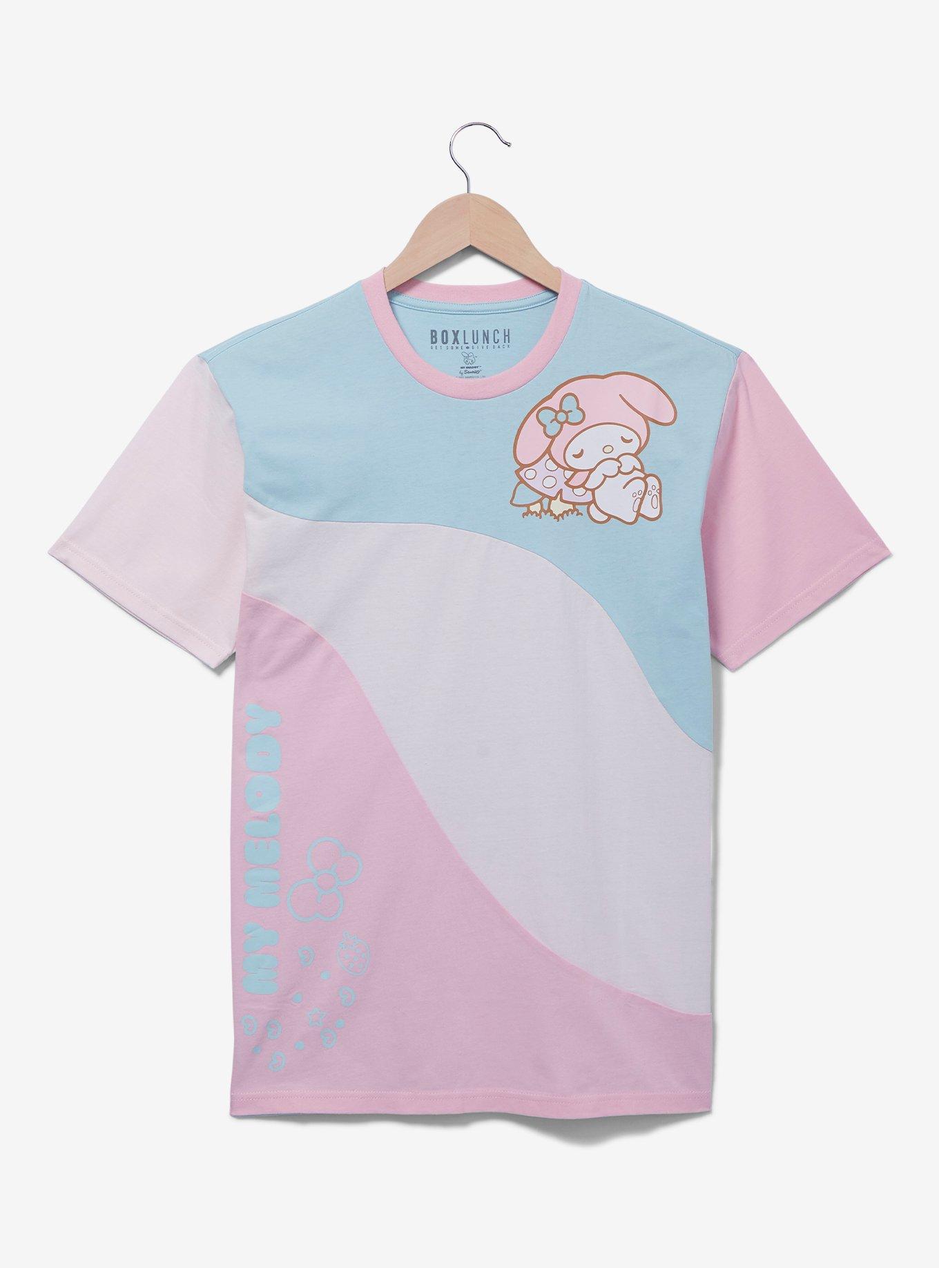 Sanrio My Melody Color Block Wavy Panel Women's T-Shirt - BoxLunch