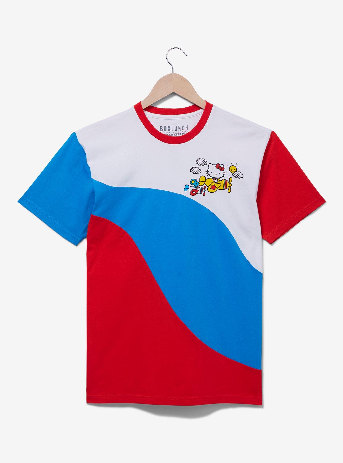 Sanrio Hello Kitty Wavy Panel Women's T-Shirt - BoxLunch Exclusive, MULTI, hi-res