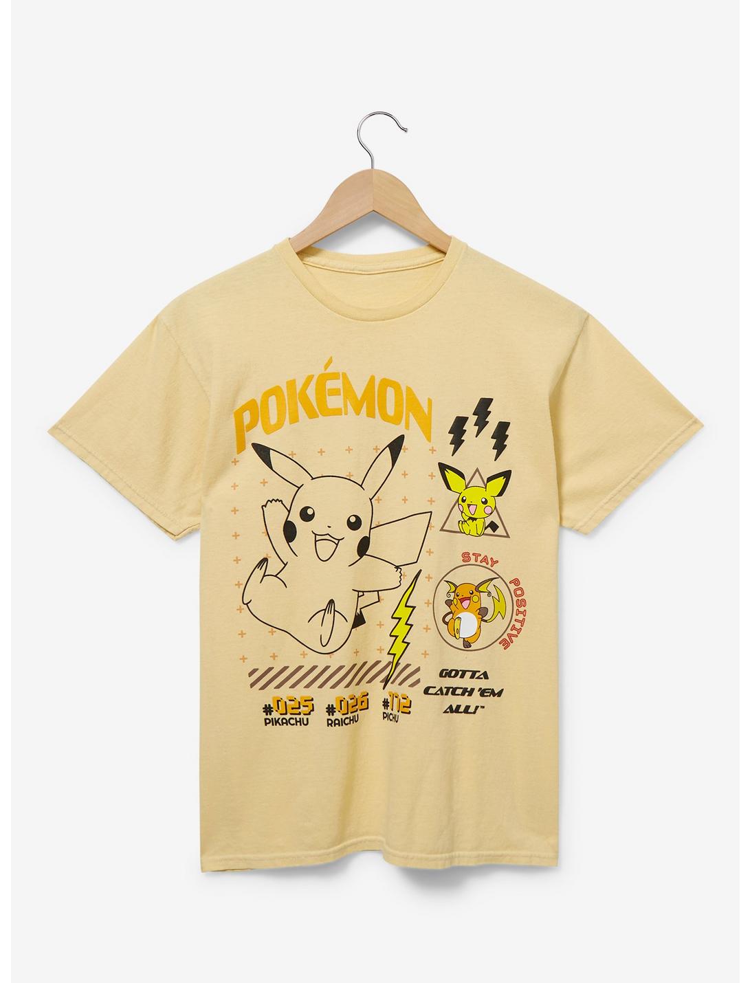 Pokémon Pikachu Evolutions Women’s T-Shirt  - BoxLunch Exclusive, LIGHT YELLOW, hi-res