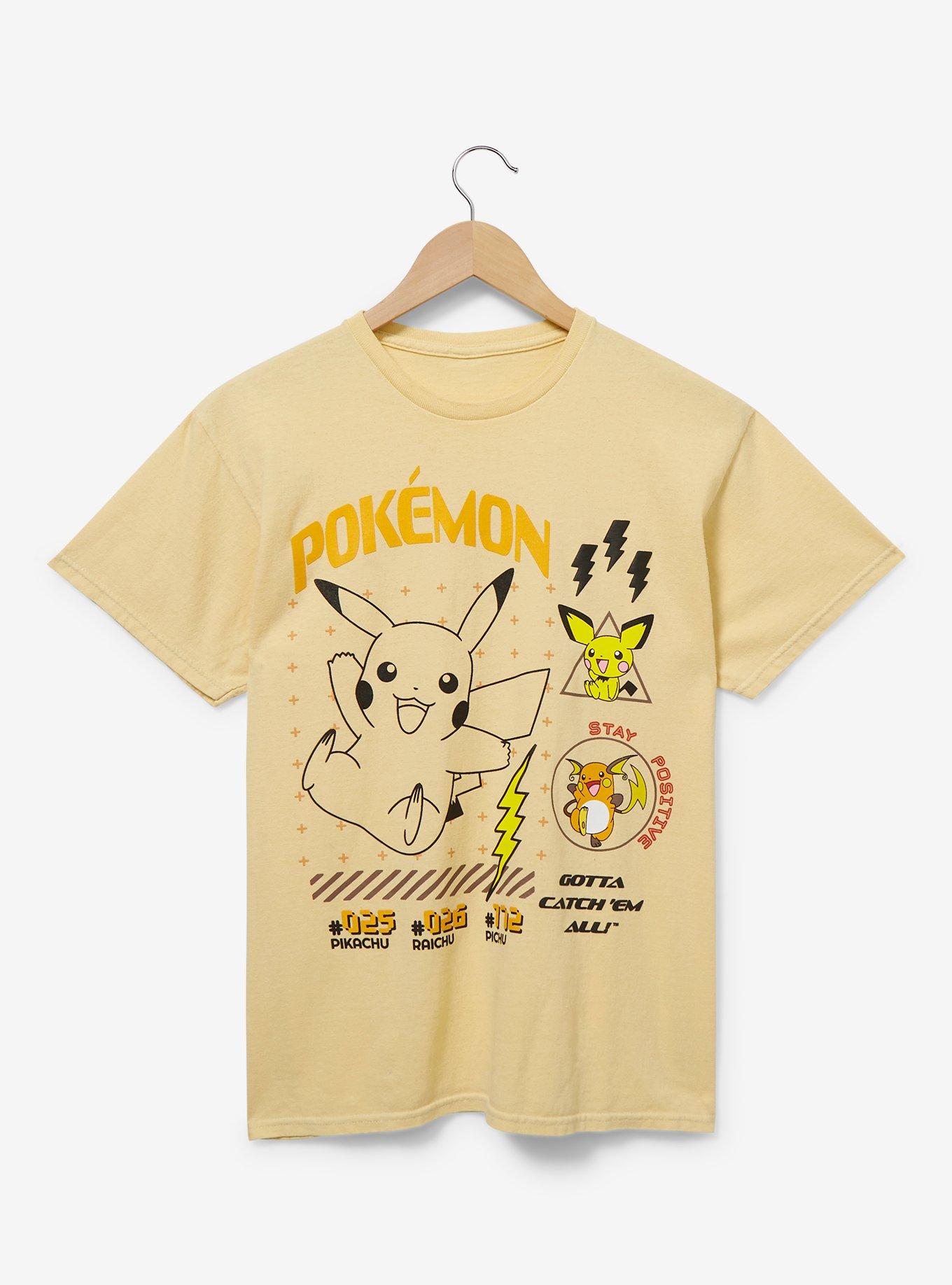 Pok&eacute;mon Pikachu Evolutions Women&rsquo;s T-Shirt  - BoxLunch Exclusive, LIGHT YELLOW, hi-res
