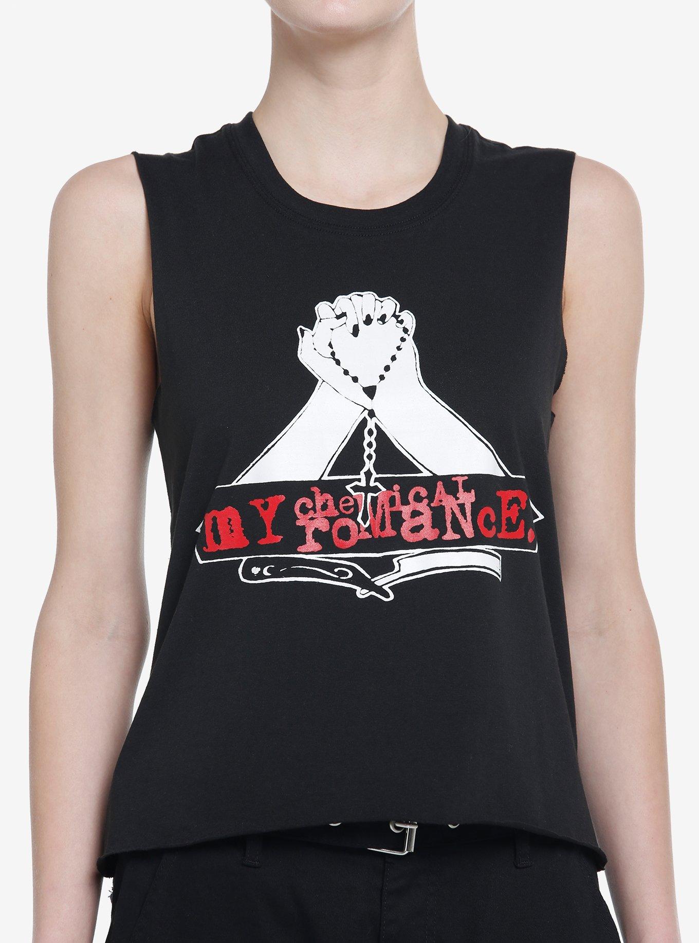 My Chemical Romance Prayer Girls Muscle Tank Top, BLACK, hi-res