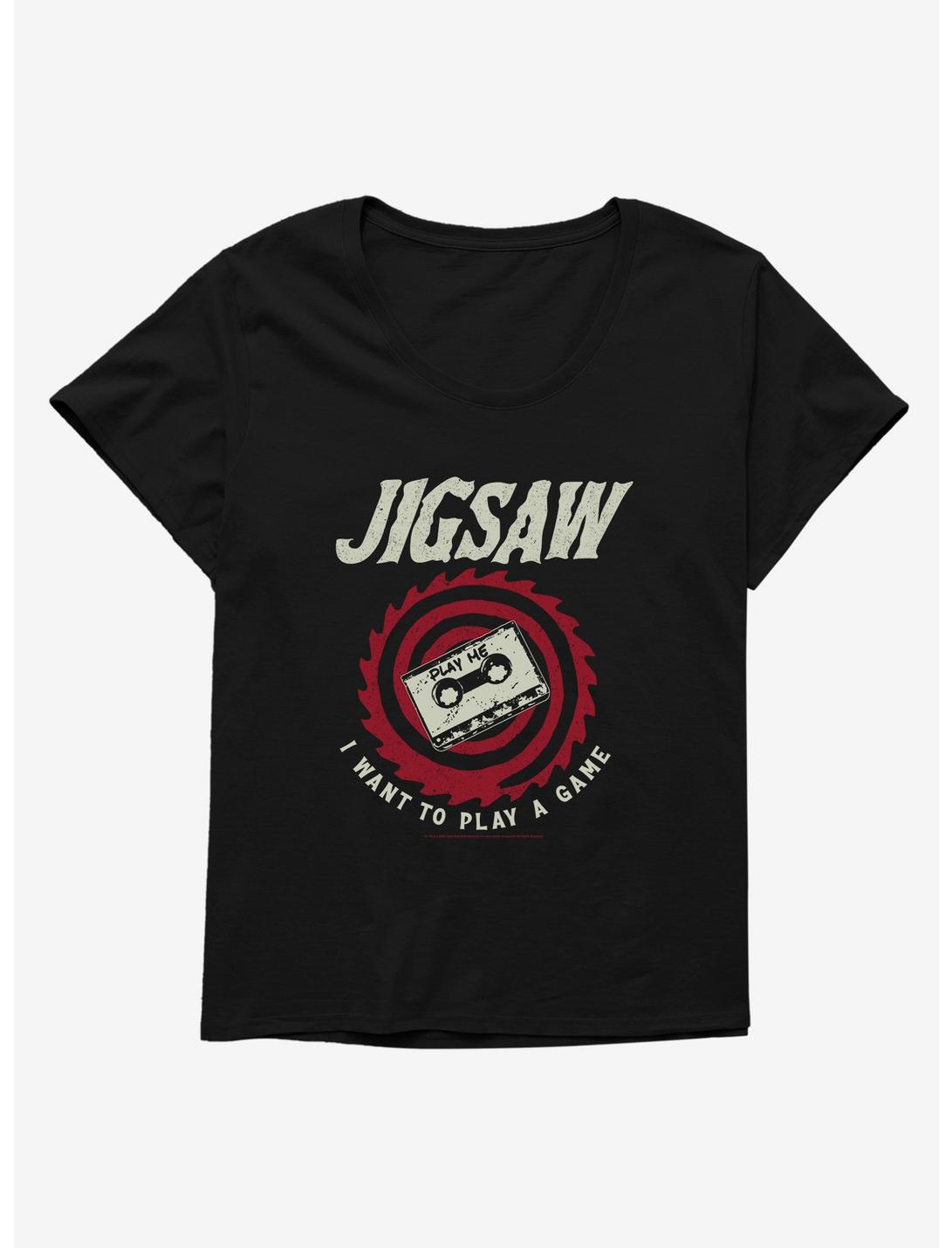 Saw Jigsaw Womens T-Shirt Plus Size, BLACK, hi-res