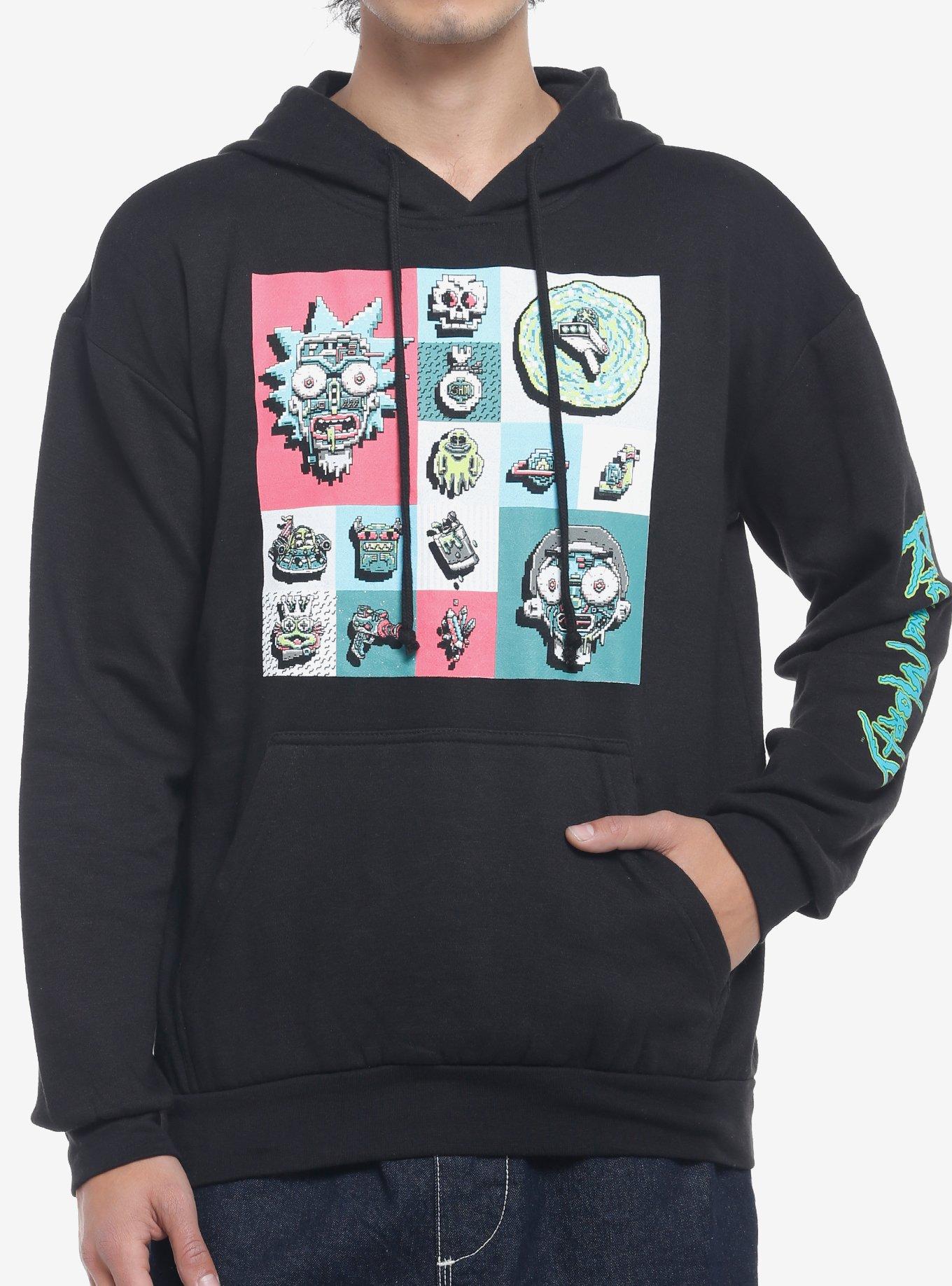 Rick And Morty Collage Hoodie, BLACK, hi-res