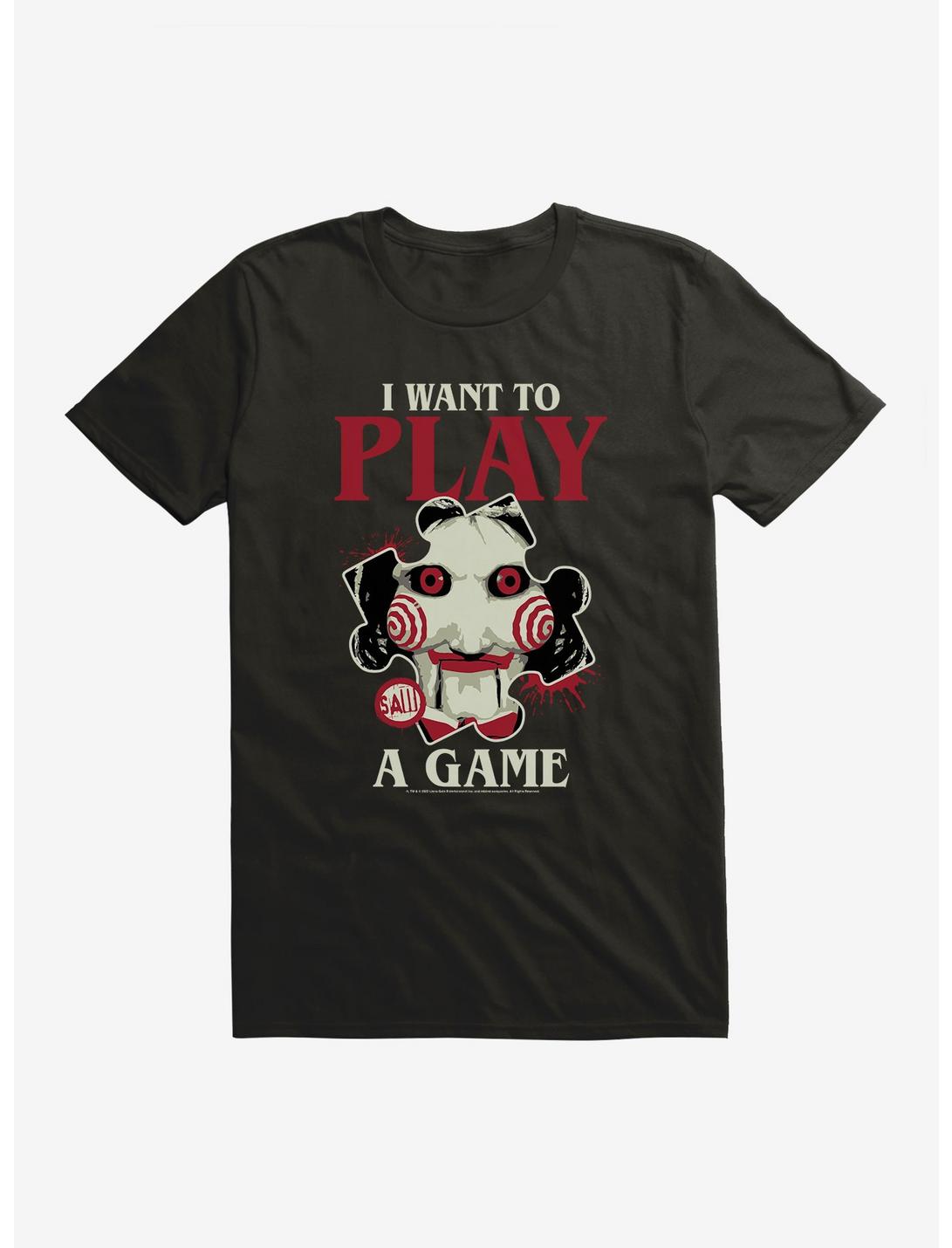 Saw I Want To Play A Game T-Shirt, BLACK, hi-res