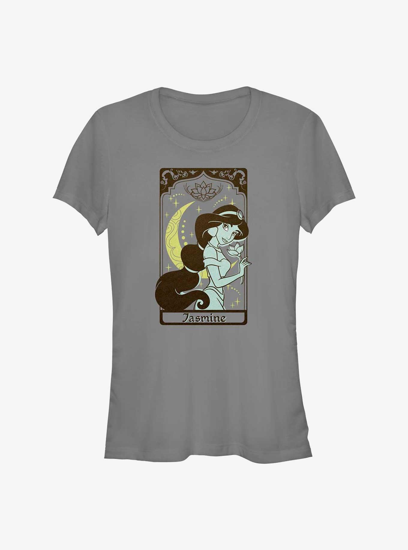 Disney Aladdin Tarot Card Jasmine Girls T-Shirt, CHARCOAL, hi-res