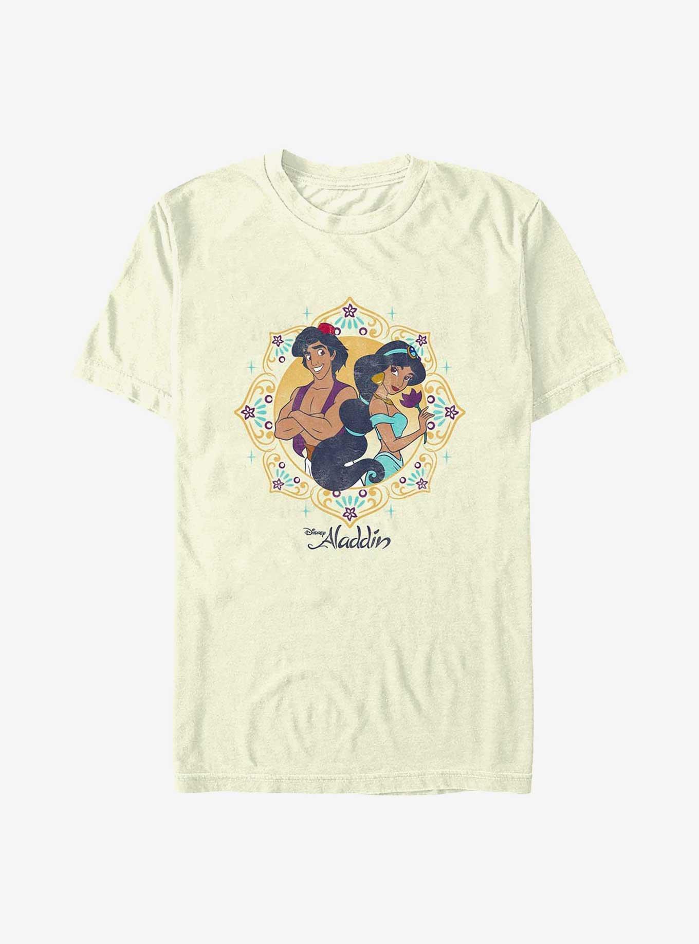 Disney Aladdin Jasmine and Aladdin T-Shirt, NATURAL, hi-res