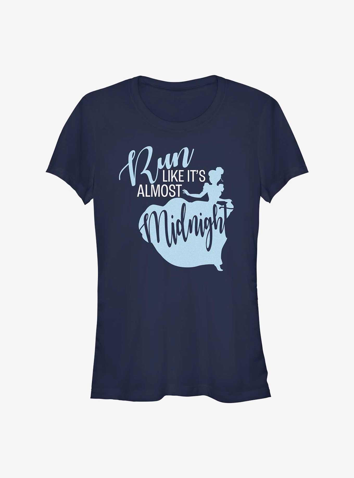 Disney Cinderella Run Like It's Midnight Girls T-Shirt, NAVY, hi-res