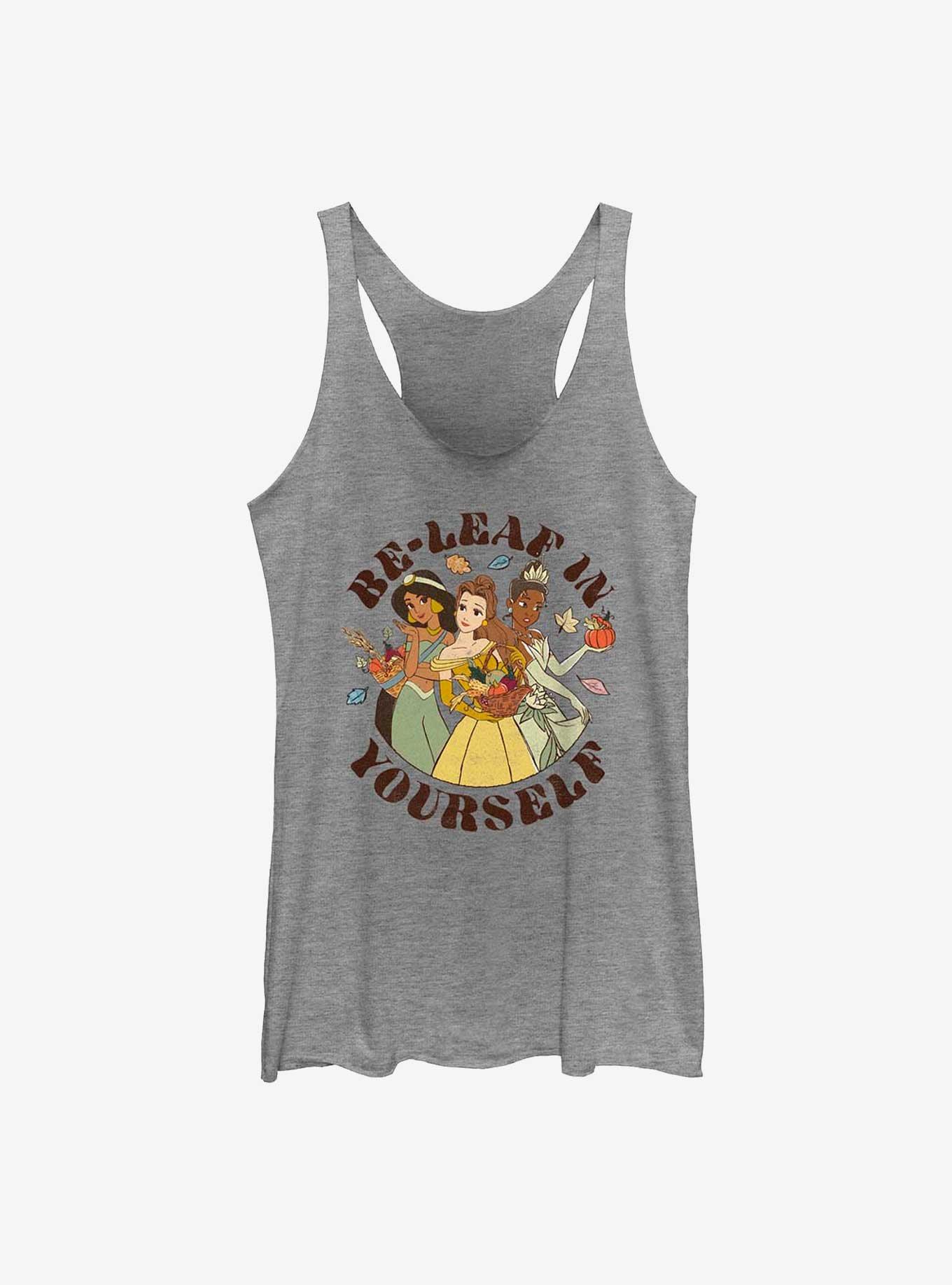 Disney Princesses Fall For Yourself Girls Tank, GRAY HTR, hi-res