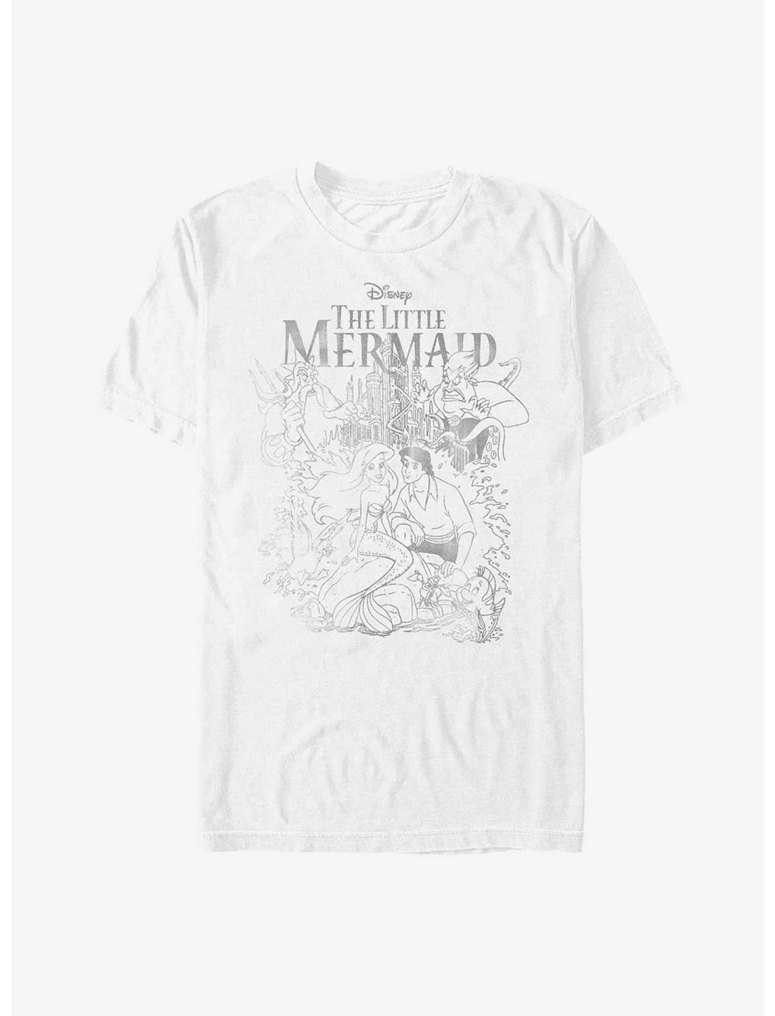 Disney The Little Mermaid Poster T-Shirt, WHITE, hi-res