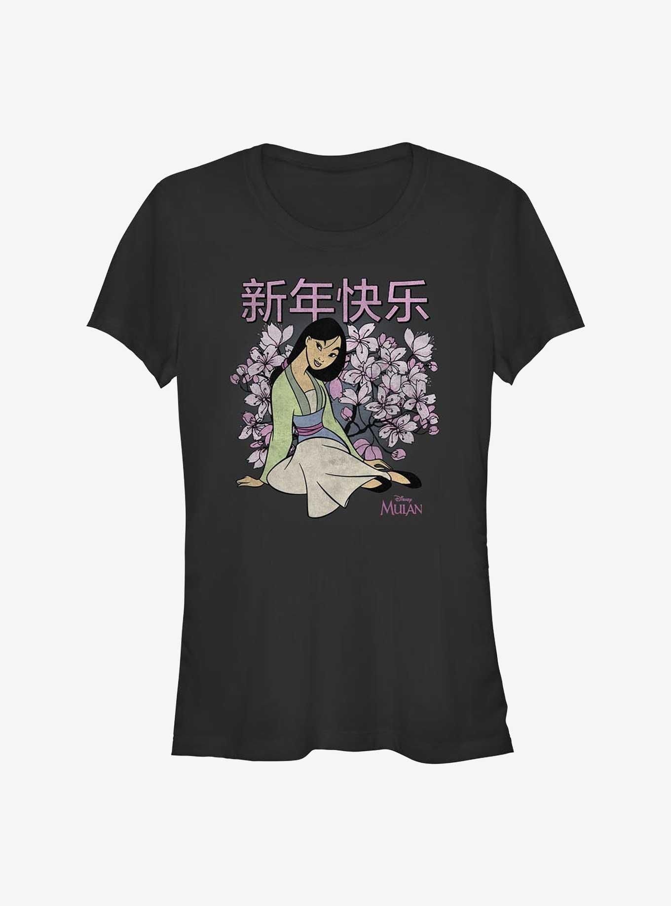 Disney Mulan Happy New Year Girls T-Shirt, BLACK, hi-res