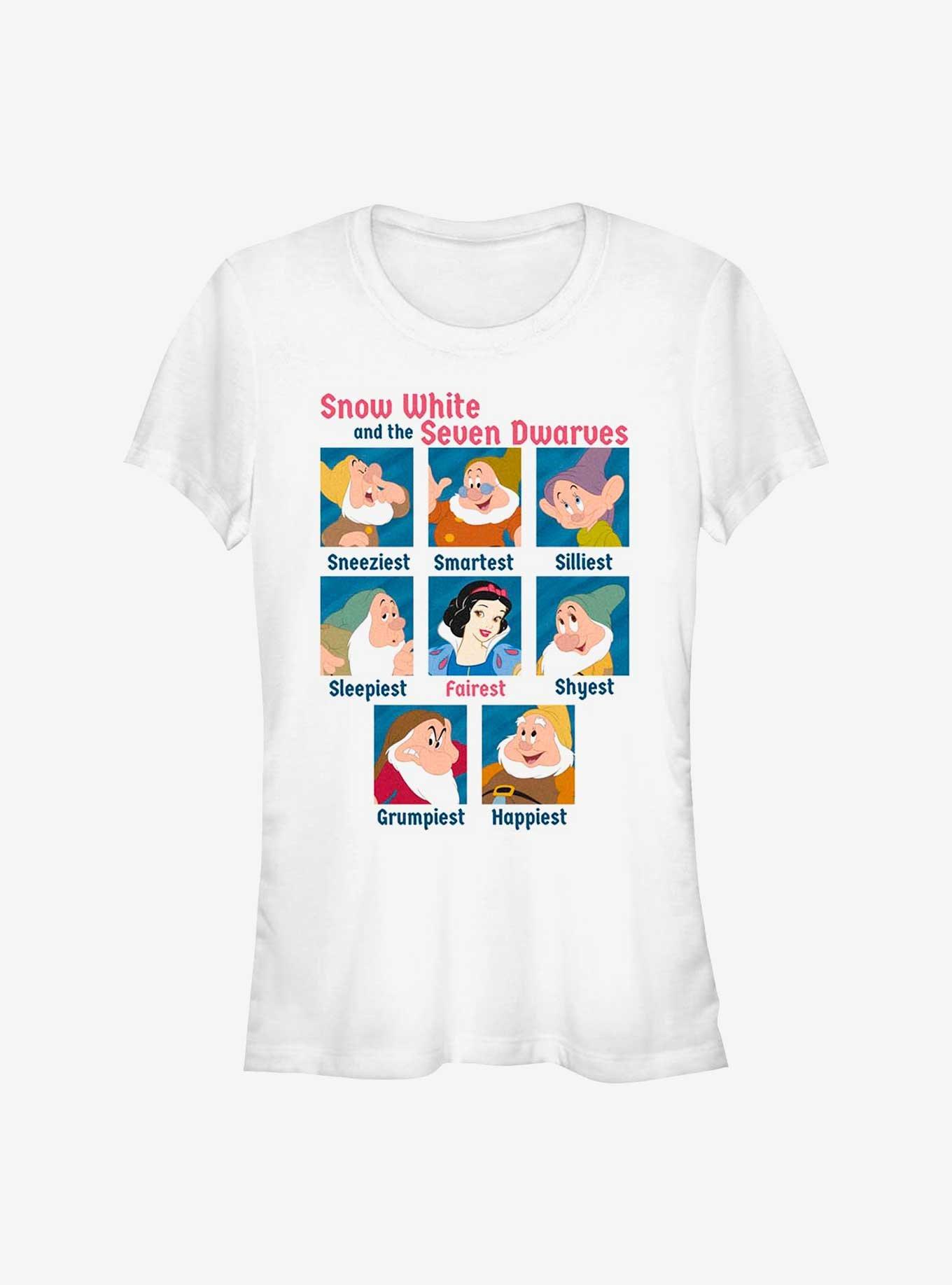 Disney Snow White and the Seven Dwarfs Yearbook Girls T-Shirt, WHITE, hi-res