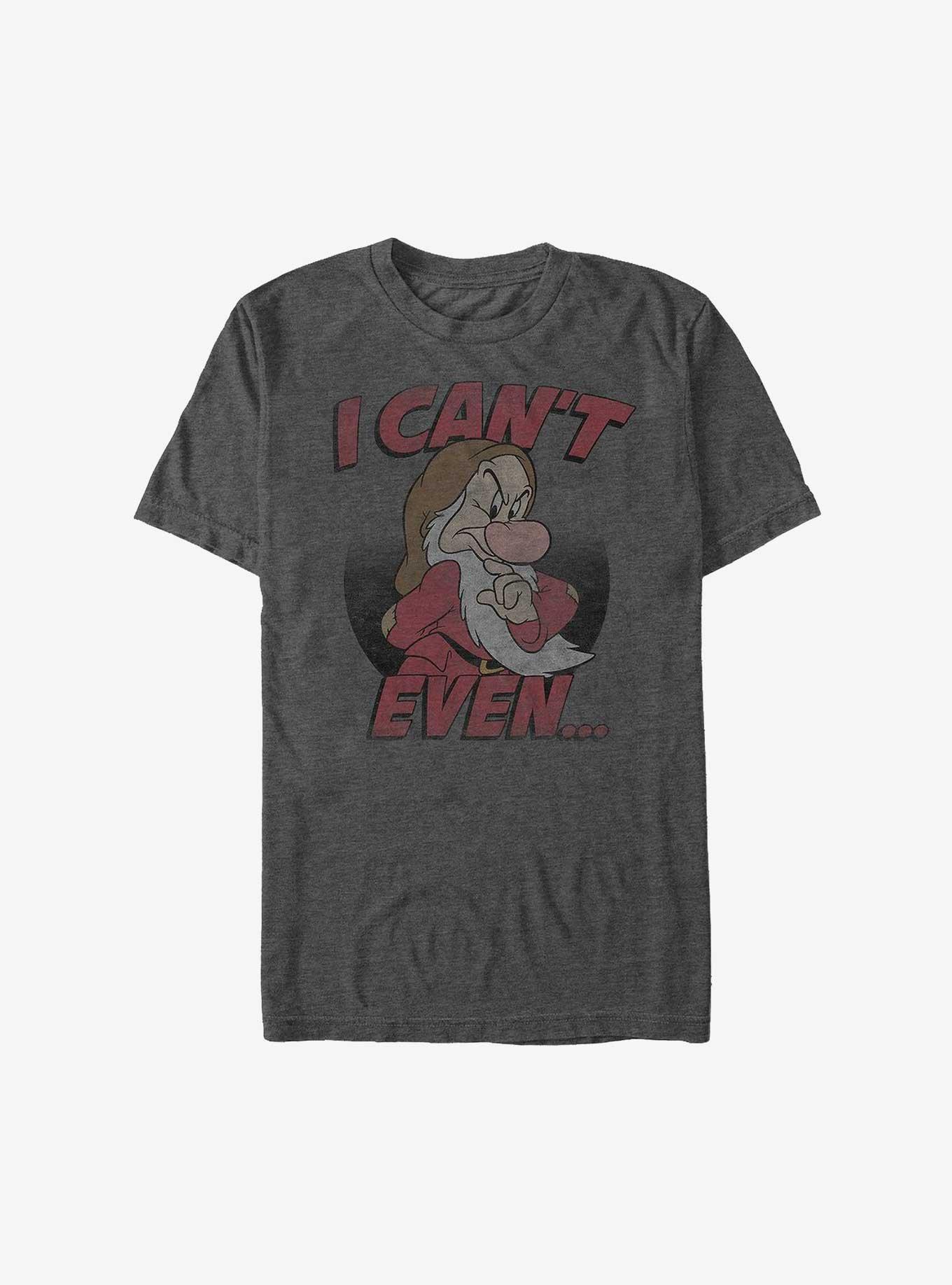 Disney Snow White and the Seven Dwarfs I Can't Even T-Shirt, CHAR HTR, hi-res