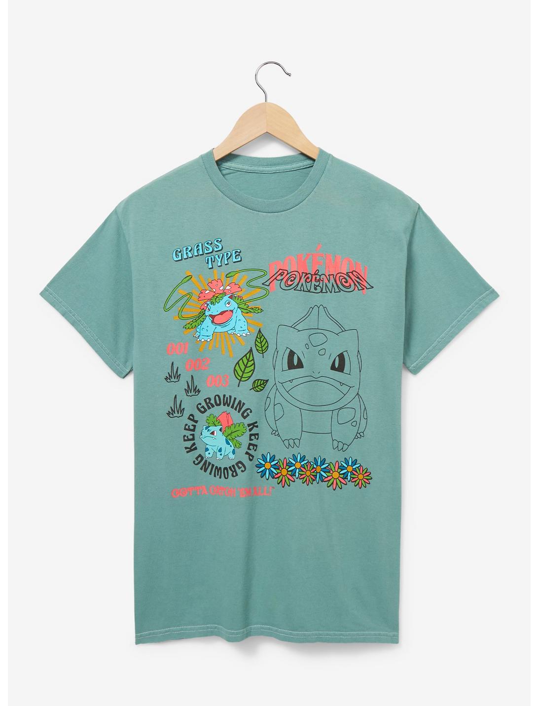 Pokémon Bulbasaur Evolutions Women’s T-Shirt  - BoxLunch Exclusive, GREEN, hi-res
