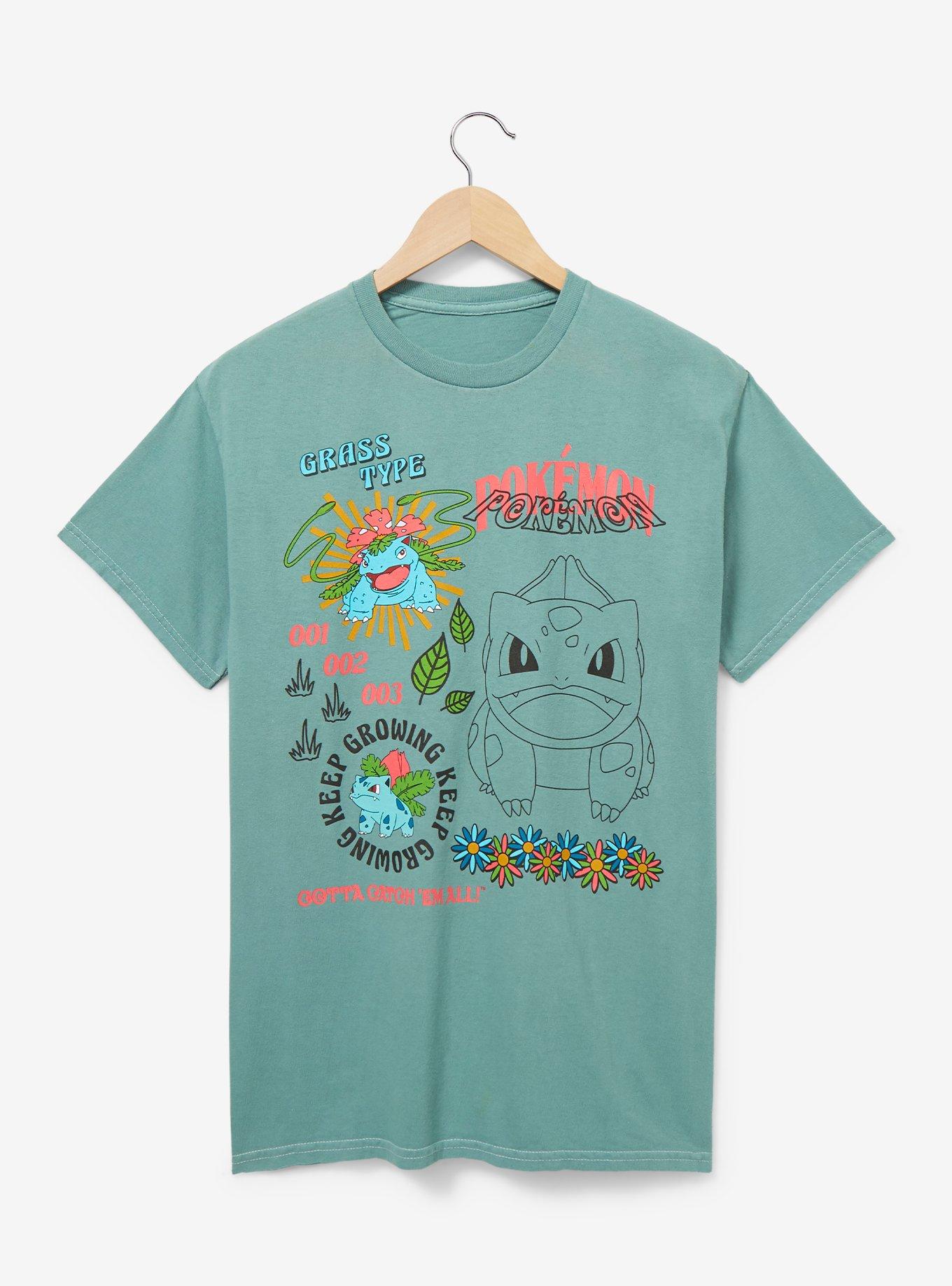 Pok&eacute;mon Bulbasaur Evolutions Women&rsquo;s T-Shirt  - BoxLunch Exclusive, GREEN, hi-res