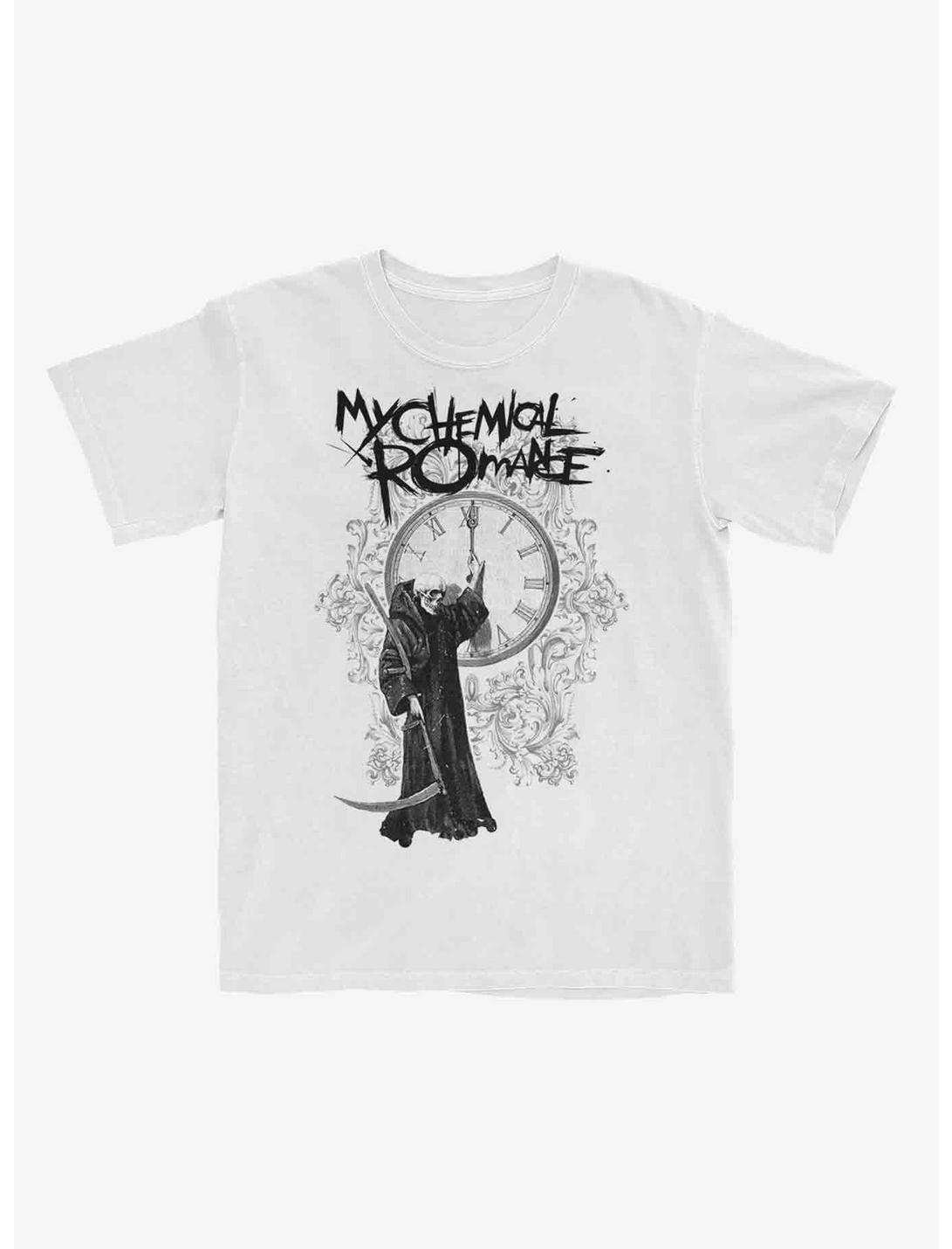 My Chemical Romance Grim Reaper Clock T-Shirt, BRIGHT WHITE, hi-res