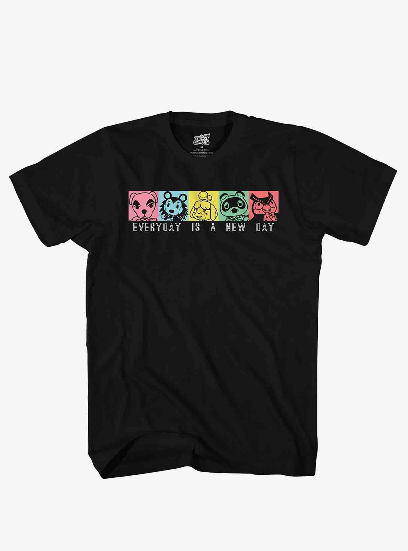 Animal Crossing: New Horizons Character Panel T-Shirt, BLACK, hi-res