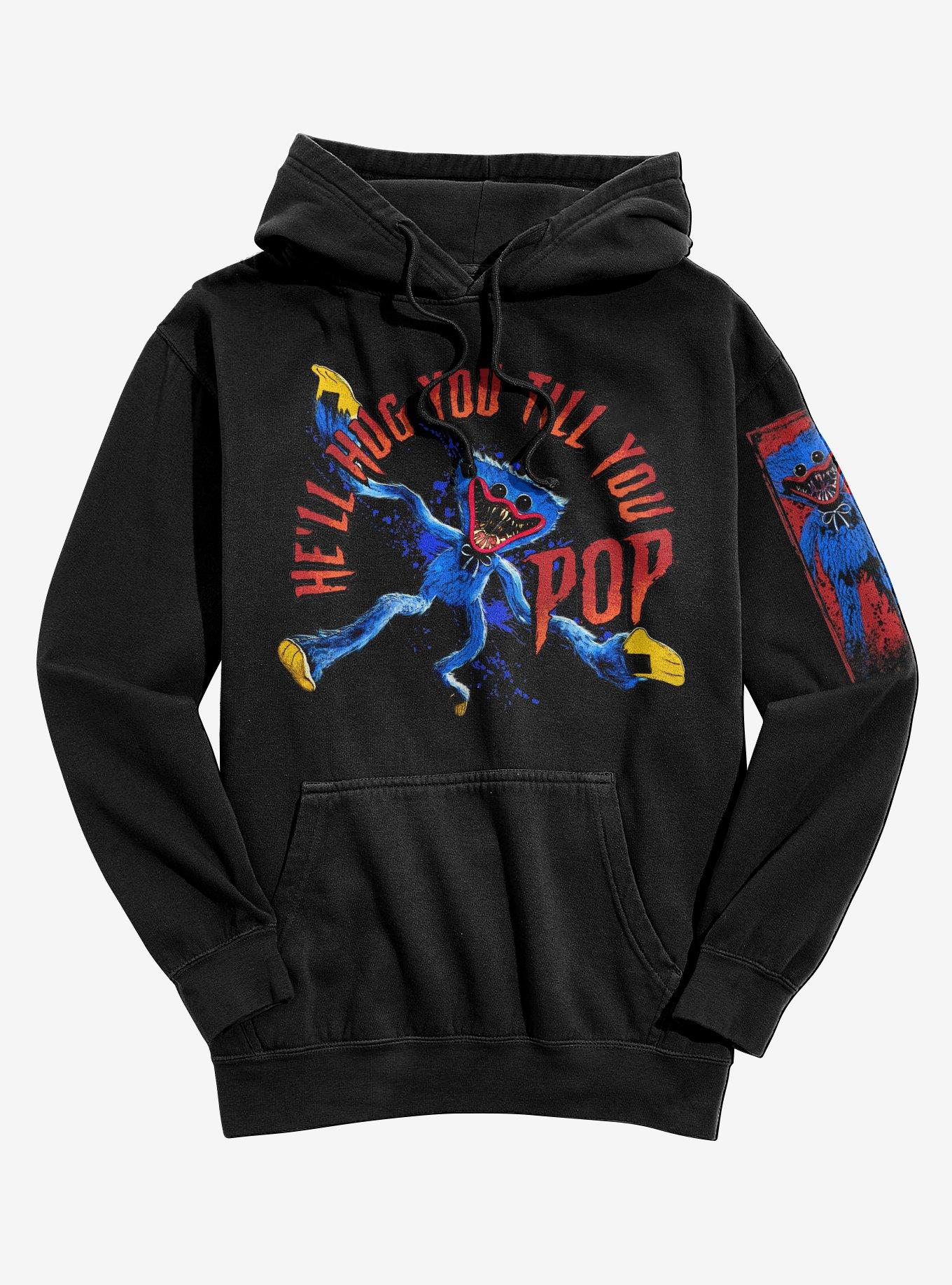 Poppy Playtime Huggy Wuggy Hoodie, BLACK, hi-res