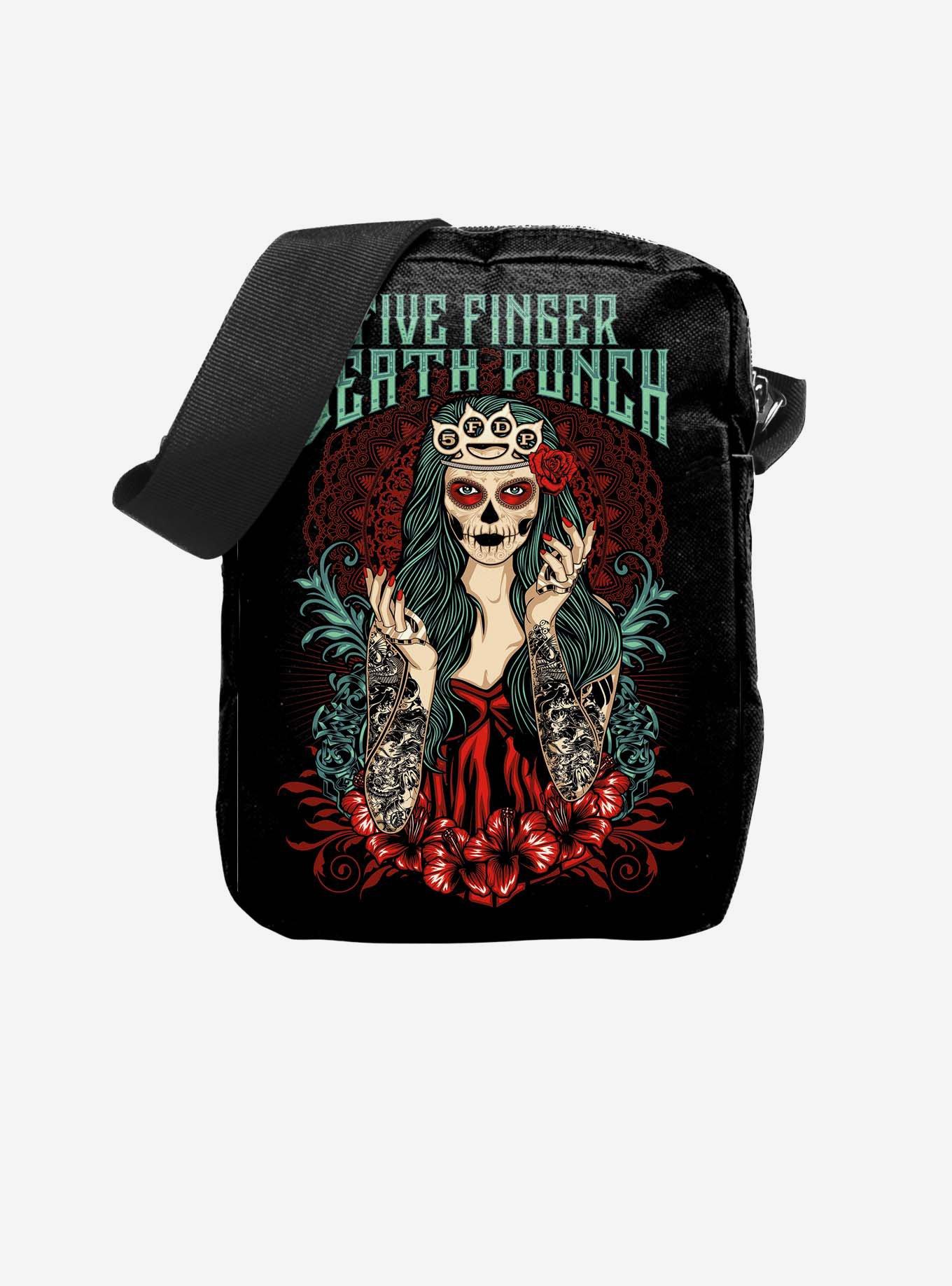 Rocksax Five Finger Death Punch Day Of The Dead Crossbody Bag, , hi-res
