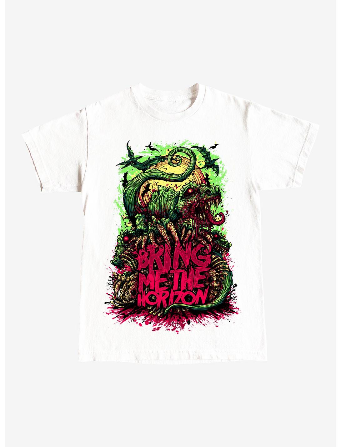 Bring Me The Horizon Bloody Monster T-Shirt, BRIGHT WHITE, hi-res