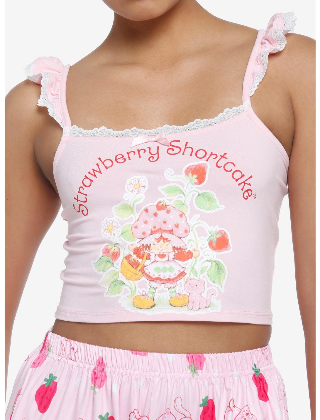 Strawberry Shortcake Ruffle Lace Crop Girls Cami, MULTI, hi-res