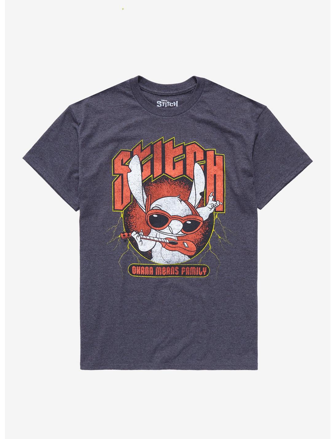 Disney Lilo & Stitch Ohana Metal T-Shirt, BLACK, hi-res