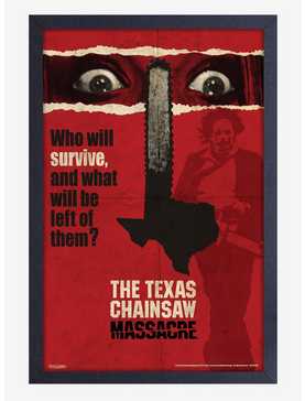 The Texas Chainsaw Massacre Newsprint Framed Wood Wall Art, , hi-res