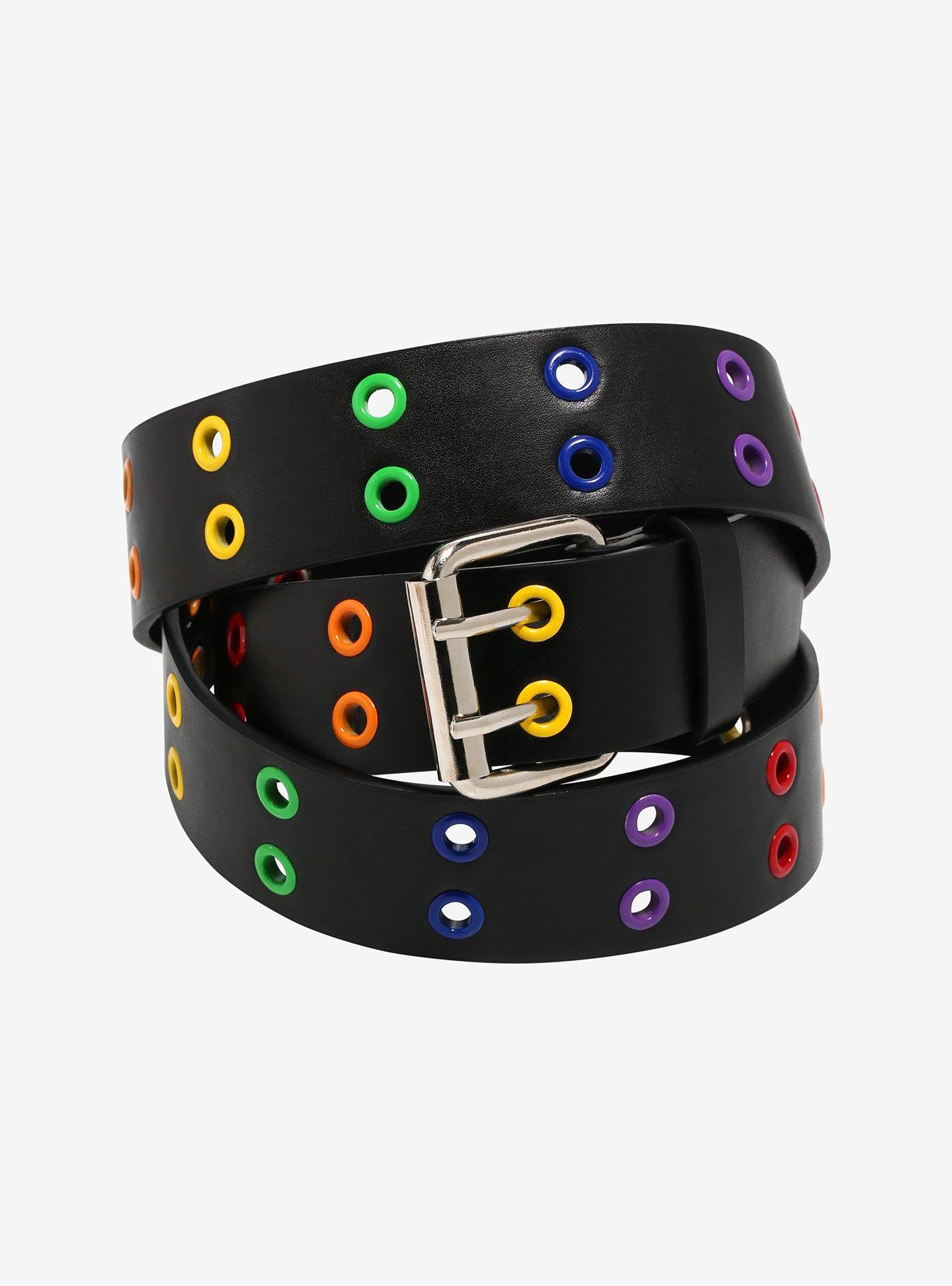 Rainbow Grommet Belt | Hot Topic display picture 1