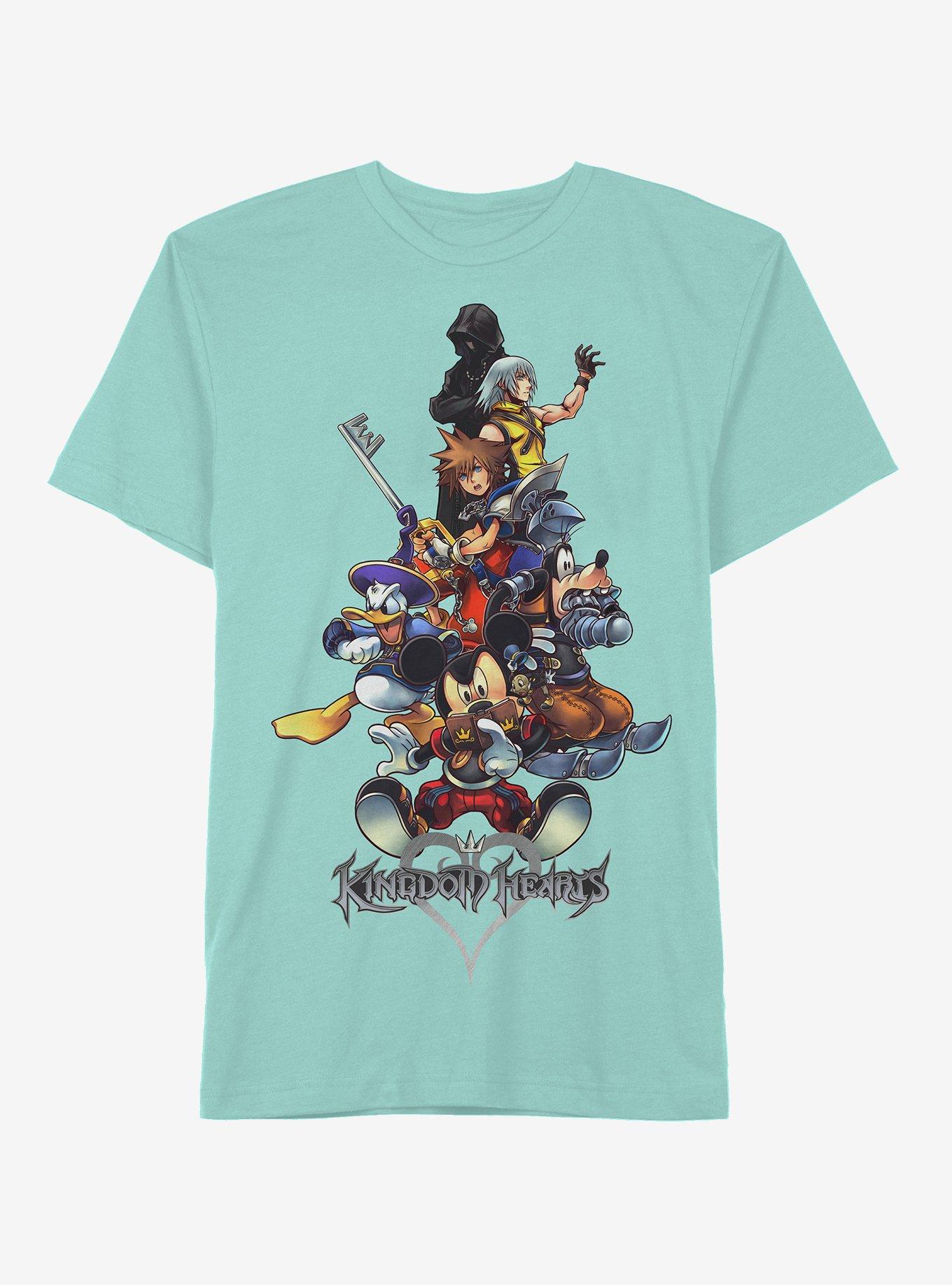 Disney Kingdom Hearts Retro Group T-Shirt, LIGHT BLUE, hi-res