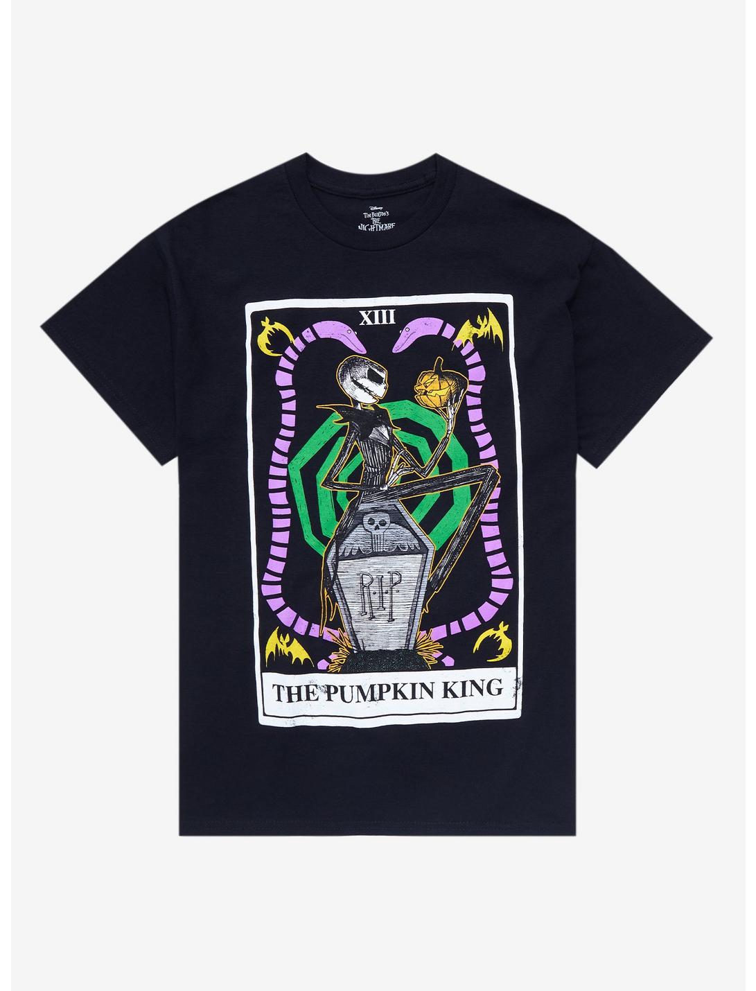 The Nightmare Before Christmas Pumpkin King Tarot T-Shirt, BLACK, hi-res
