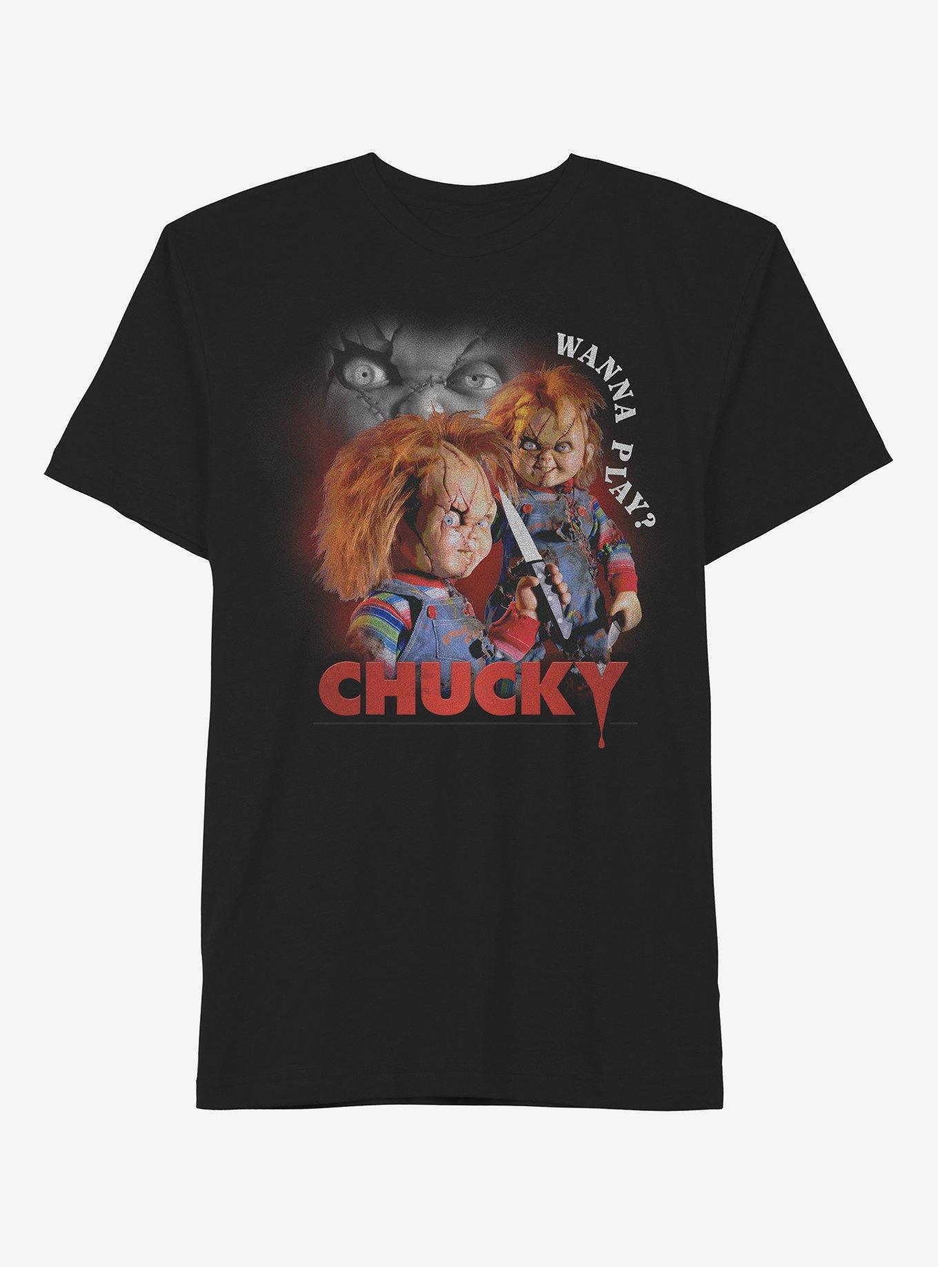 Child's Play Chucky Wanna Play T-Shirt, BLACK, hi-res