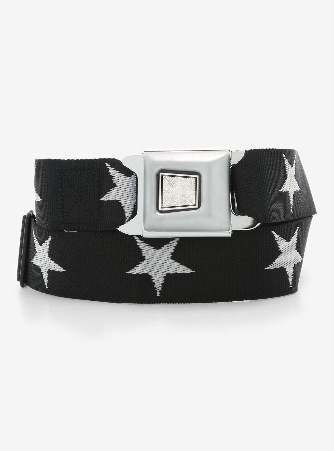 Buckle-Down Black & White Stars Seat Belt Belt | Hot Topic