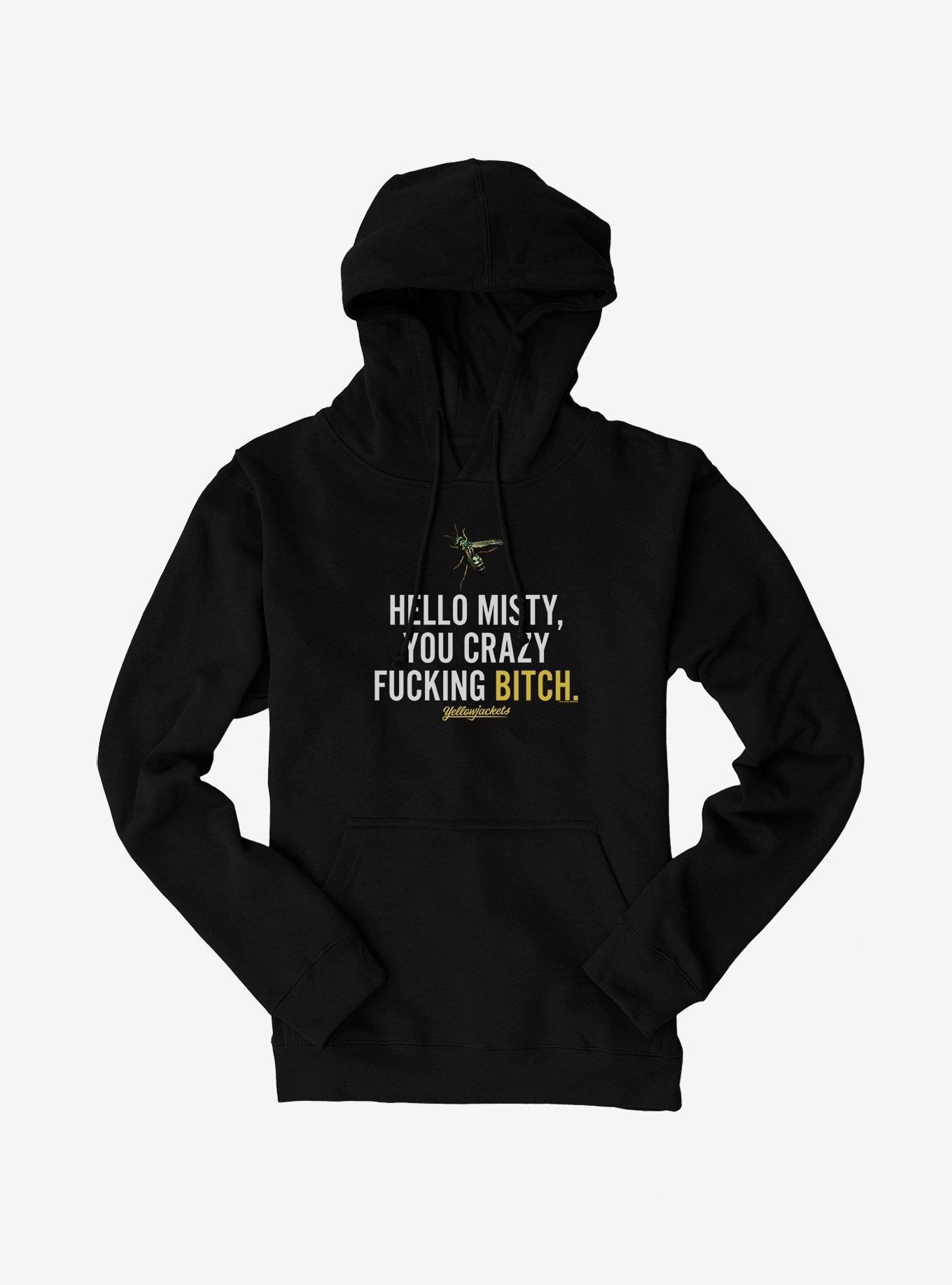 Yellowjackets Hello Misty Quote Hoodie, BLACK, hi-res