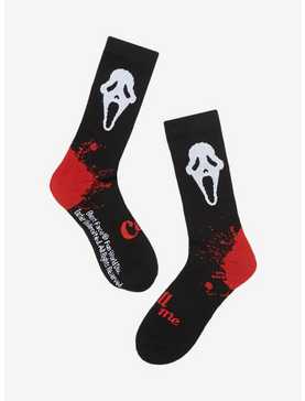 Scream Ghost Face Bloody Heel Crew Socks, , hi-res