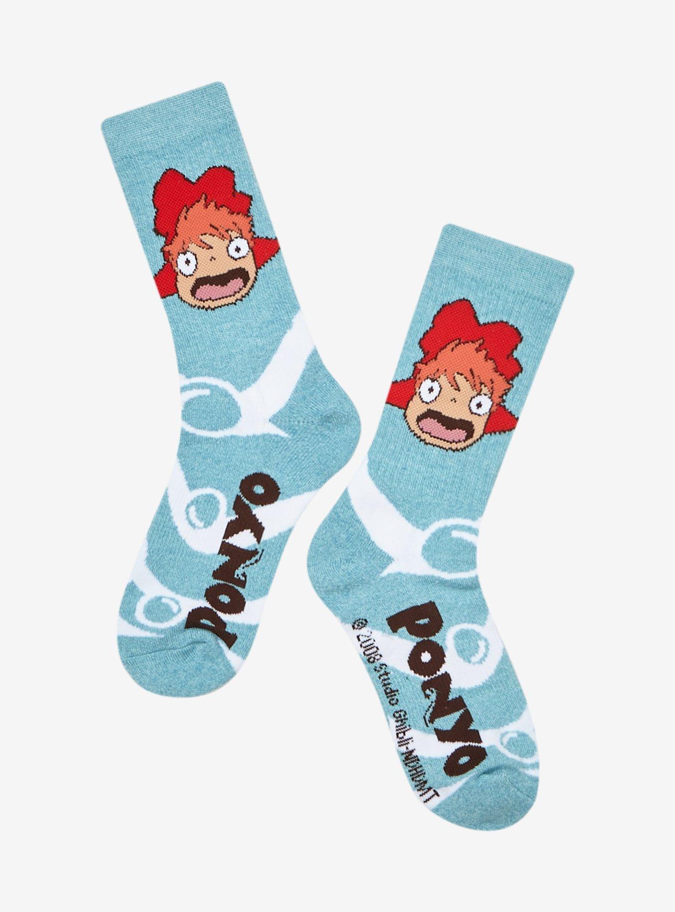Studio Ghibli Ponyo Water Crew Socks, , hi-res